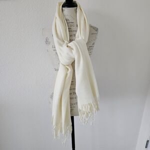 SAFERIN Wrap cream -70% Cashmere 30% Lambswool-oversized